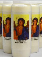 Lot de 6 Bougies de Neuvaine à Saint Raphaël Archange