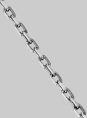 Chaîne Argent Rhodié 45cm - Maille Forçat 1,30mm