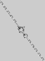 Chaîne Argent Rhodié 45cm - Maille Forçat 1,30mm