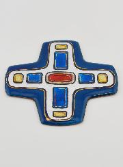 Croix Mosaique Carrée en Emaux du Liban