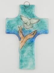 Croix Esprit Saint en Verre