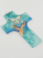 Croix Esprit Saint en Verre