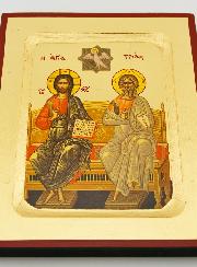 Icône Byzantine Grecque Sainte Trinité
