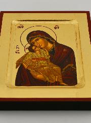 Icône Vierge de Tendresse sur Feuille d'Or