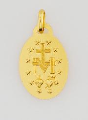 Médaille Miraculeuse Plaqué Or avec Bords
