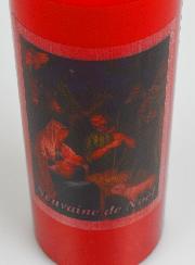 Bougie de Neuvaine Rouge de Noël