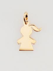 Pendentif Fille en Plaqué Or 18 Carats