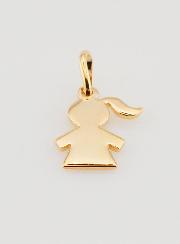 Pendentif Fille en Plaqué Or 18 Carats