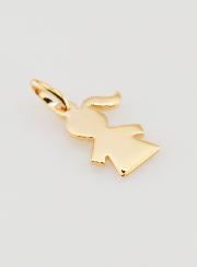 Pendentif Fille en Plaqué Or 18 Carats