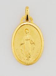 Médaille Miraculeuse en Plaqué Or 18 Carats