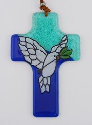 Croix en Verre - Esprit Saint - Colombe de la Paix