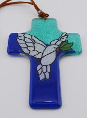 Croix en Verre - Esprit Saint - Colombe de la Paix
