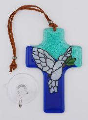 Croix en Verre - Esprit Saint - Colombe de la Paix