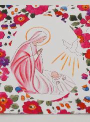 Image de Baptême - Vierge Marie et Colombe