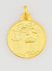 Médaille de Baptême Sainte Rita en Plaqué Or