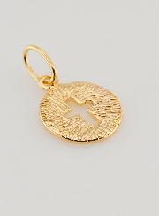 Médaille de Baptême Croix en Plaqué Or 18 Carats