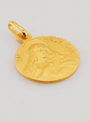 Médaille de Baptême Sainte Marie-Madeleine en Plaqué Or