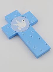 Croix Colombe de l'Esprit Saint Bleu