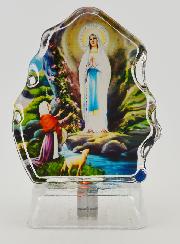 Cadre Lumineux Notre Dame de Lourdes en Verre