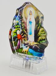 Cadre Lumineux Notre Dame de Lourdes en Verre