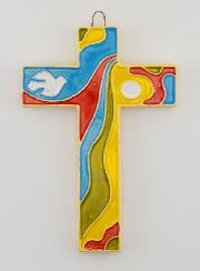 Croix en Céramique - Colombe de l'Esprit Saint