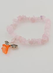 Bracelet Religieux Ange Protecteur - Pierre Quartz Rose