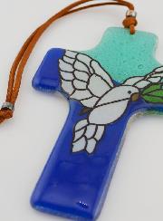 Croix en Verre - Colombe de la Paix