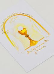 Carte Souvenir de ma Première Communion - Or