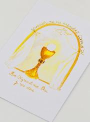 Carte Souvenir de ma Première Communion - Or