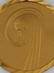 Médaille Vierge Marie au Voile en Or Massif 9 Carats