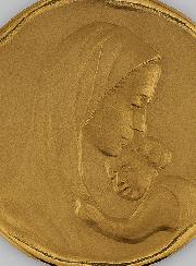 Médaille Vierge à L'Enfant Jésus en Or