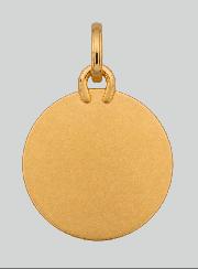 Médaille de Baptême Ange-Gardien Ronde Diamantée en Or