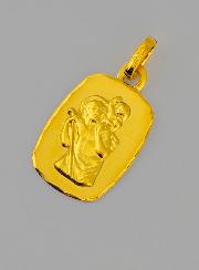 Médaille de Saint Christophe en Or 375/1000