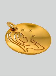 Médaille Vierge en Prière aux étoiles en Or 9 Carats