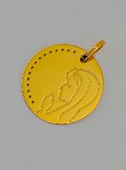 Médaille Vierge Marie en Prière en Or 9 Carats