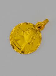 Médaille de Baptême Ange Raphaël en Or 375/1000