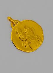 Médaille de Baptême de Saint Christophe en Or
