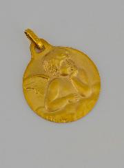 Médaille de Baptême Mon Ange-Gardien Protecteur en Or