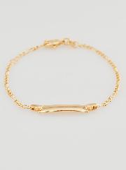 Bracelet de Baptême Bébé à Graver en Plaqué Or 18k - Maille Cheval