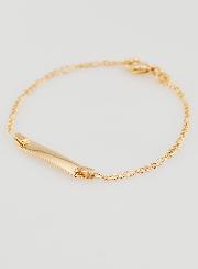 Bracelet de Baptême Bébé à Graver en Plaqué Or 18k - Maille Cheval