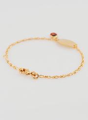 Bracelet Gourmette de Baptême Bébé en Plaqué Or - Coccinelle