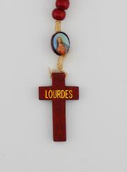 Chapelet en Bois du Sacré Coeur de Jésus sur Corde