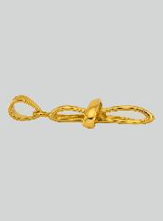 Pendentif Croix Tressée Ajourée en Or Jaune Massif
