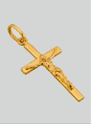 Croix de Baptême en Or Jaune Massif