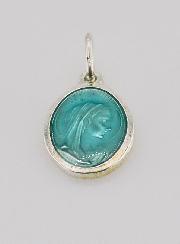 Médaille Profil Vierge Marie Argentée - 15mm