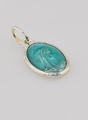 Médaille Profil Vierge Marie Argentée - 15mm