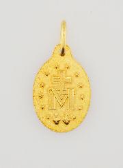 Médaille Miraculeuse Dorée - Email Bleu - 15 mm