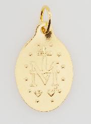 Médaille Miraculeuse Dorée Or 24 Carats - 25mm
