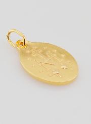 Médaille Miraculeuse Dorée Or 24 Carats & Argent - 25mm