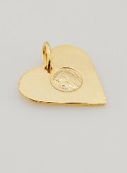 Médaille Coeur Notre Dame de Lourdes Dorée Or 24 Carats